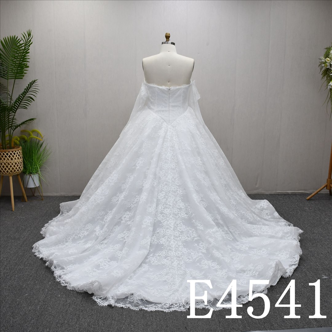Bridal Dress Factory  Sweetheart A-line dress features With  simple Lace Flower