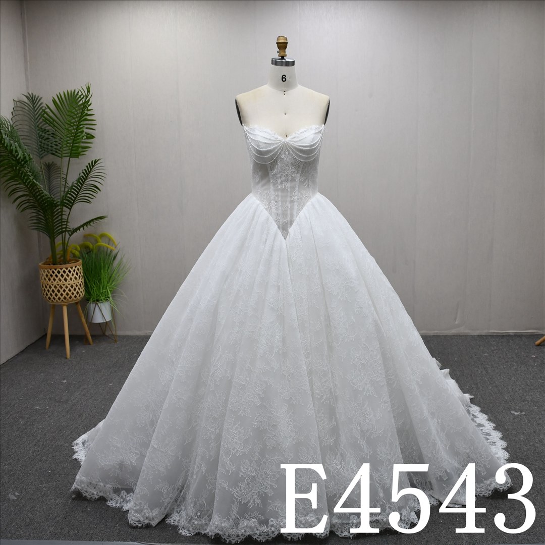 Bridal Dress Factory  Sweetheart A-line dress features With  simple Lace Flower