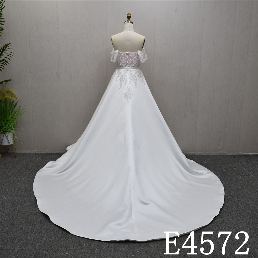 Bridal Dress Factory Stock Mermaid  Sweetheart Simple dress features With  Lace Flower