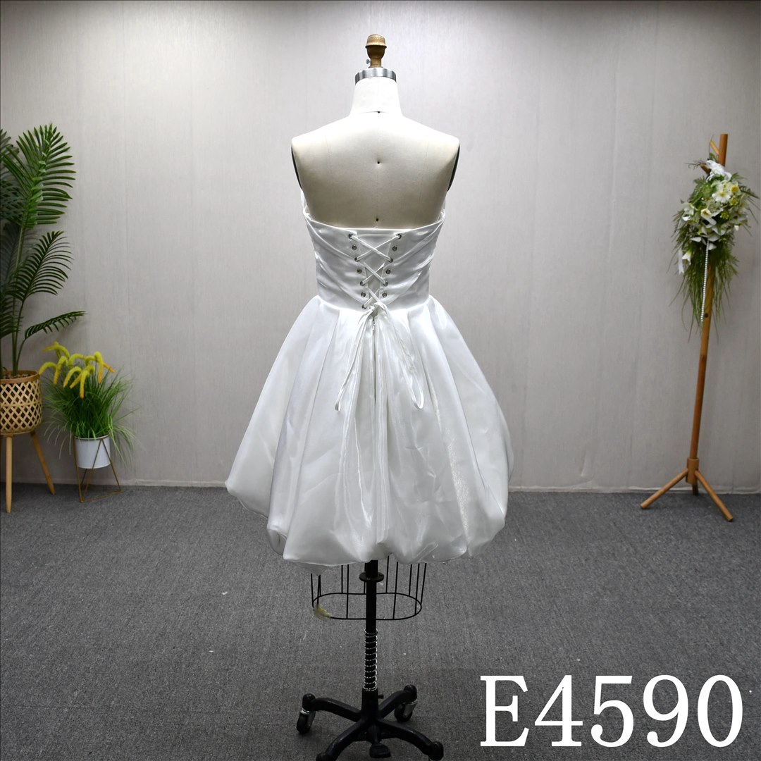 Bridal Dress Factory Stock Aline  V Neckline dress features With Design Detachable