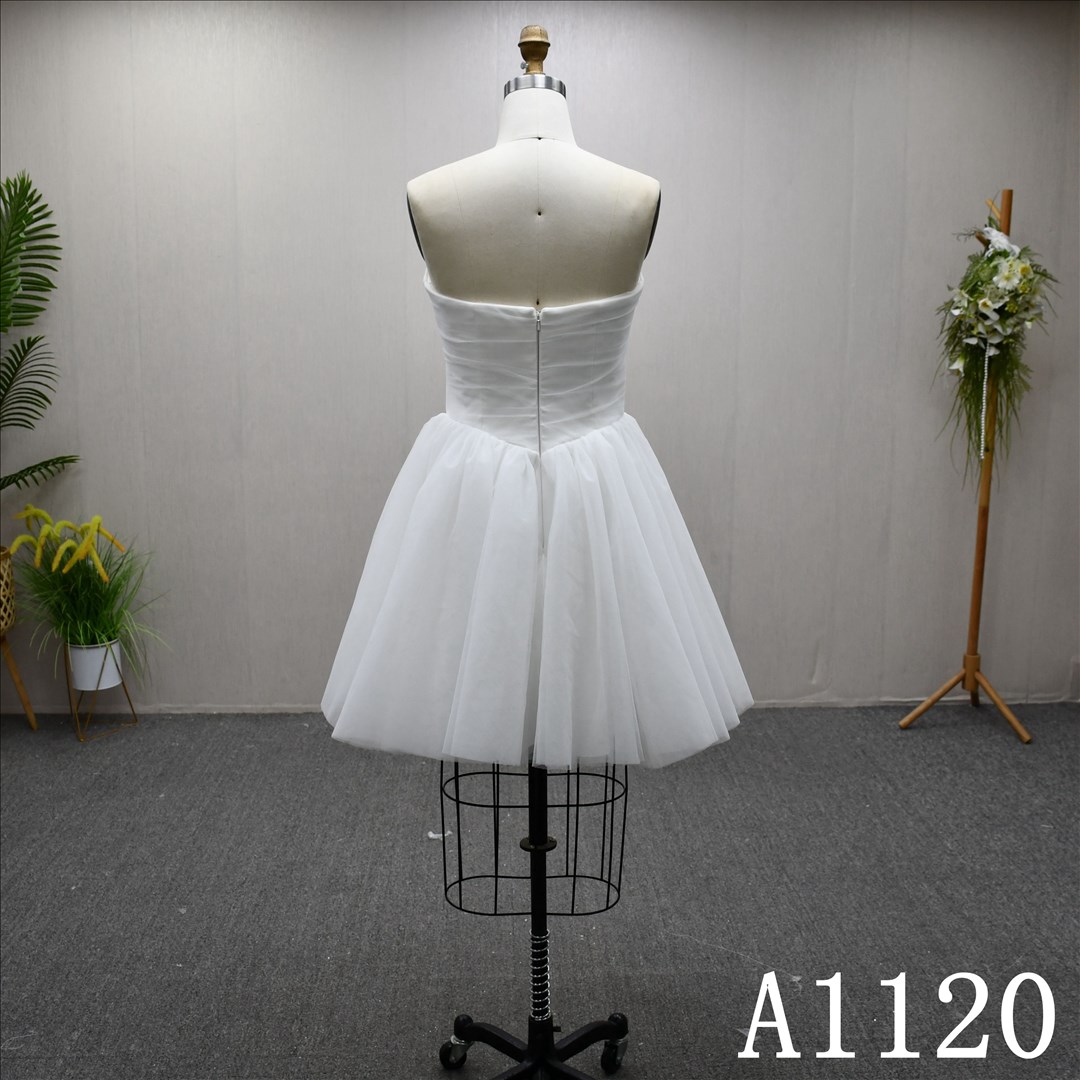 Bridal Dress Factory Stock Aline Boat neckline Simple dress features