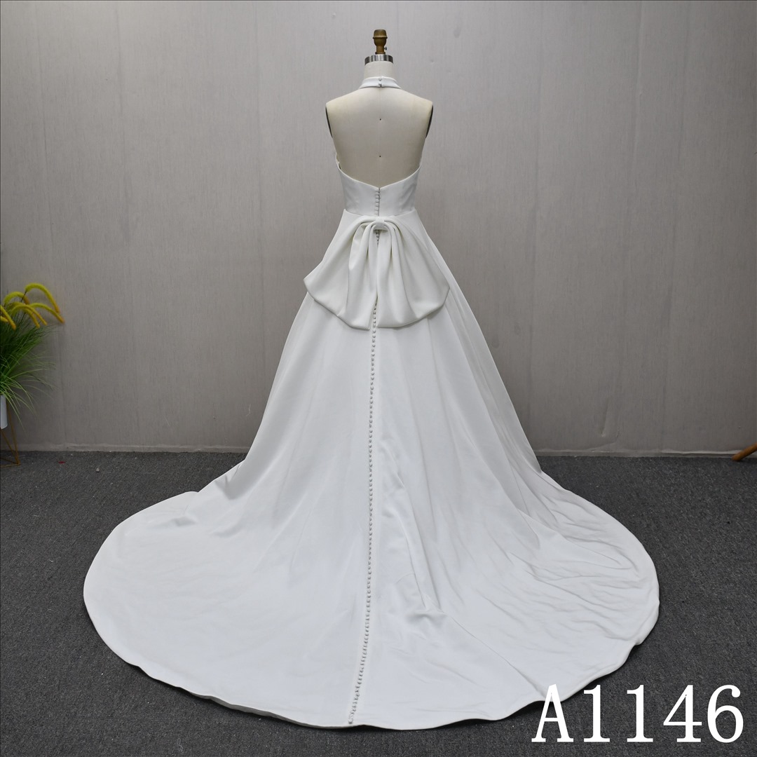 Bridal Dress Factory  Aline Halter strap Simple dress features