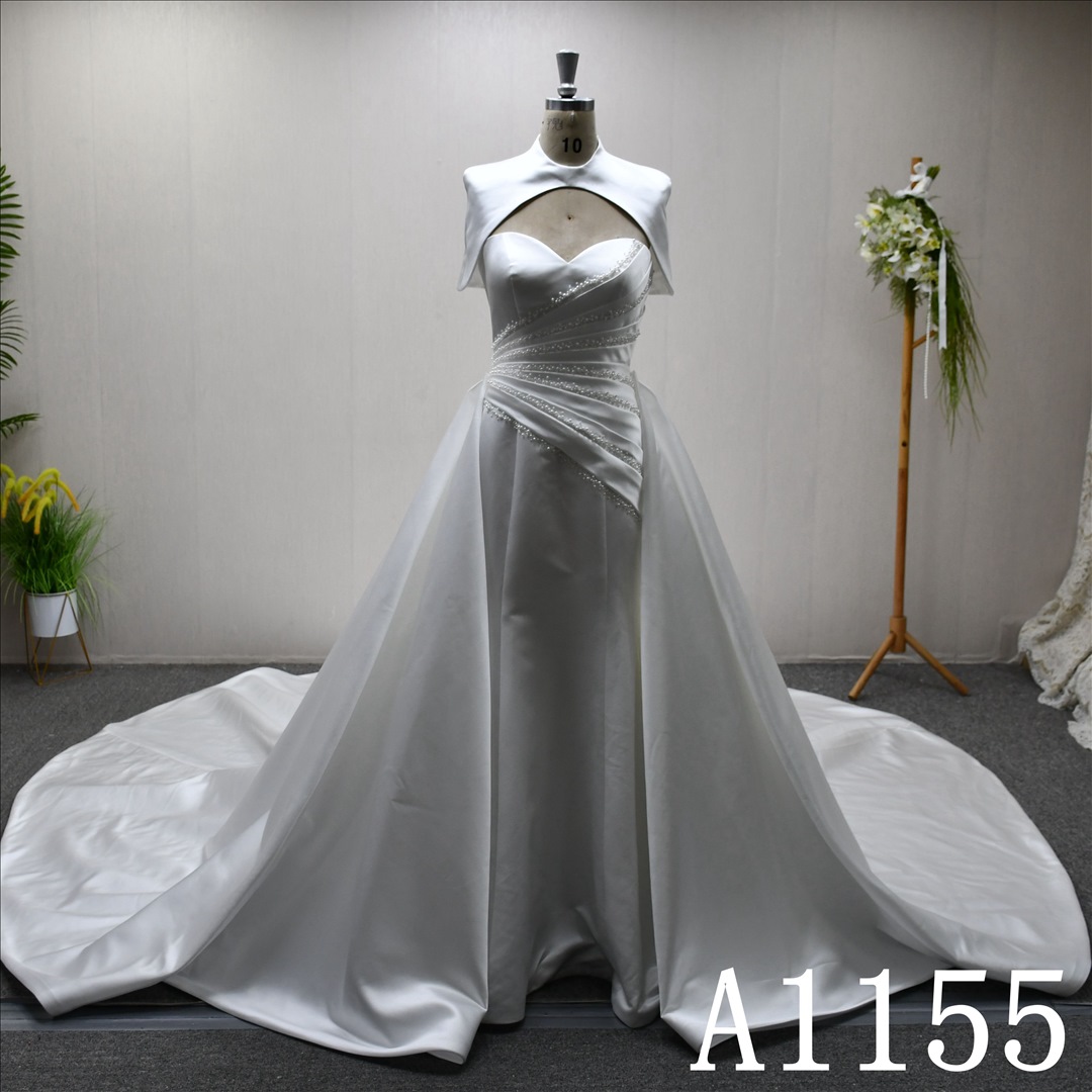 China Bridal Dress Factory  Mermaid Sweetheart neckline  Simple dress features Beading