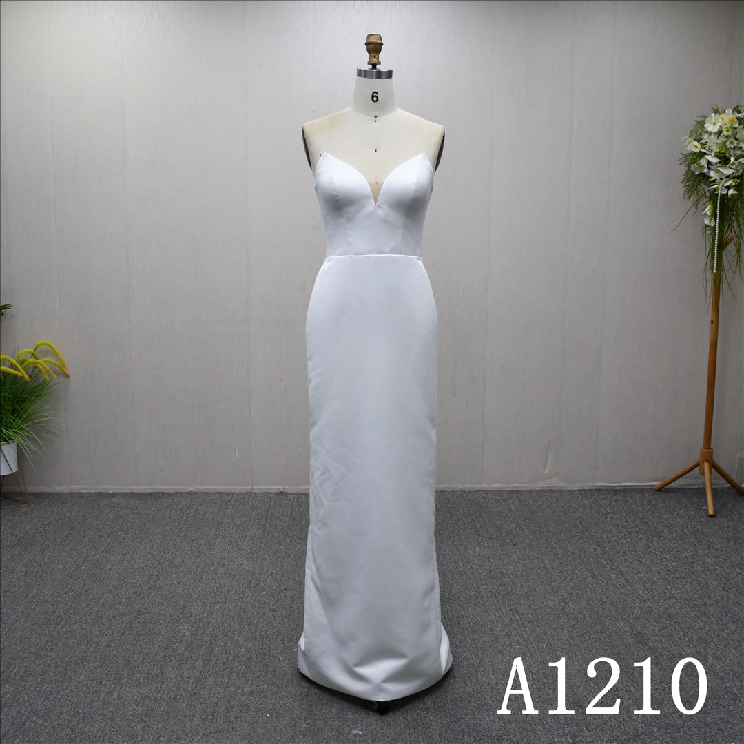 Bridal Dress Factory  A-lined V-neck  Simple dress features