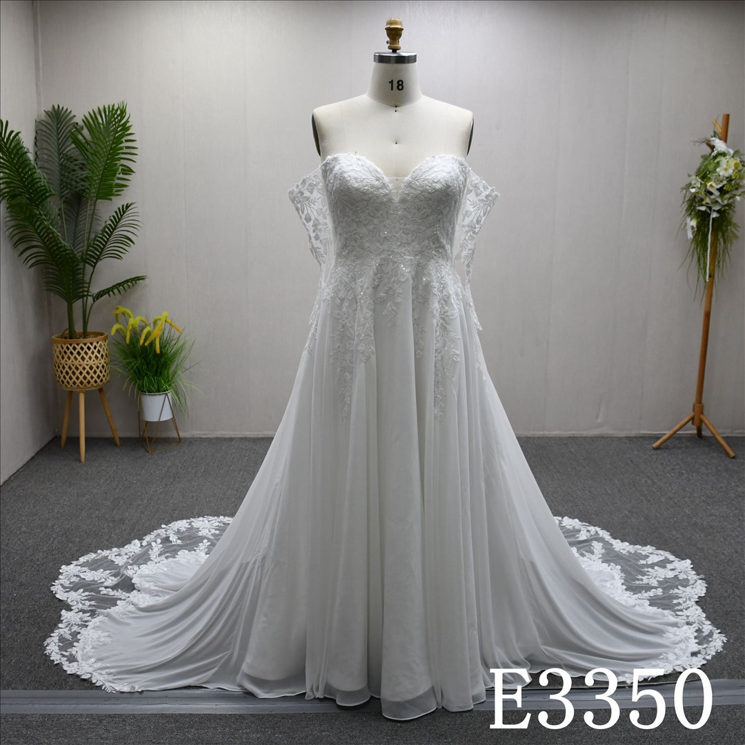 Bridal Dress Factory  A-lined V-neck  Simple dress features