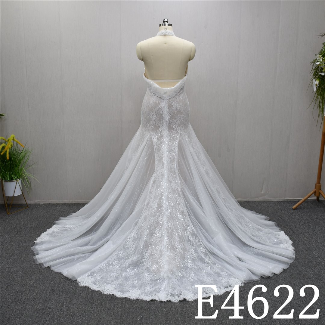 Bridal Dress Factory  A-lined Halter strap  Simple dress features Lace