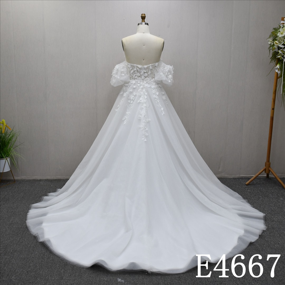 Bridal Dress Factory  A-lined V-neck Simple dress features Lace