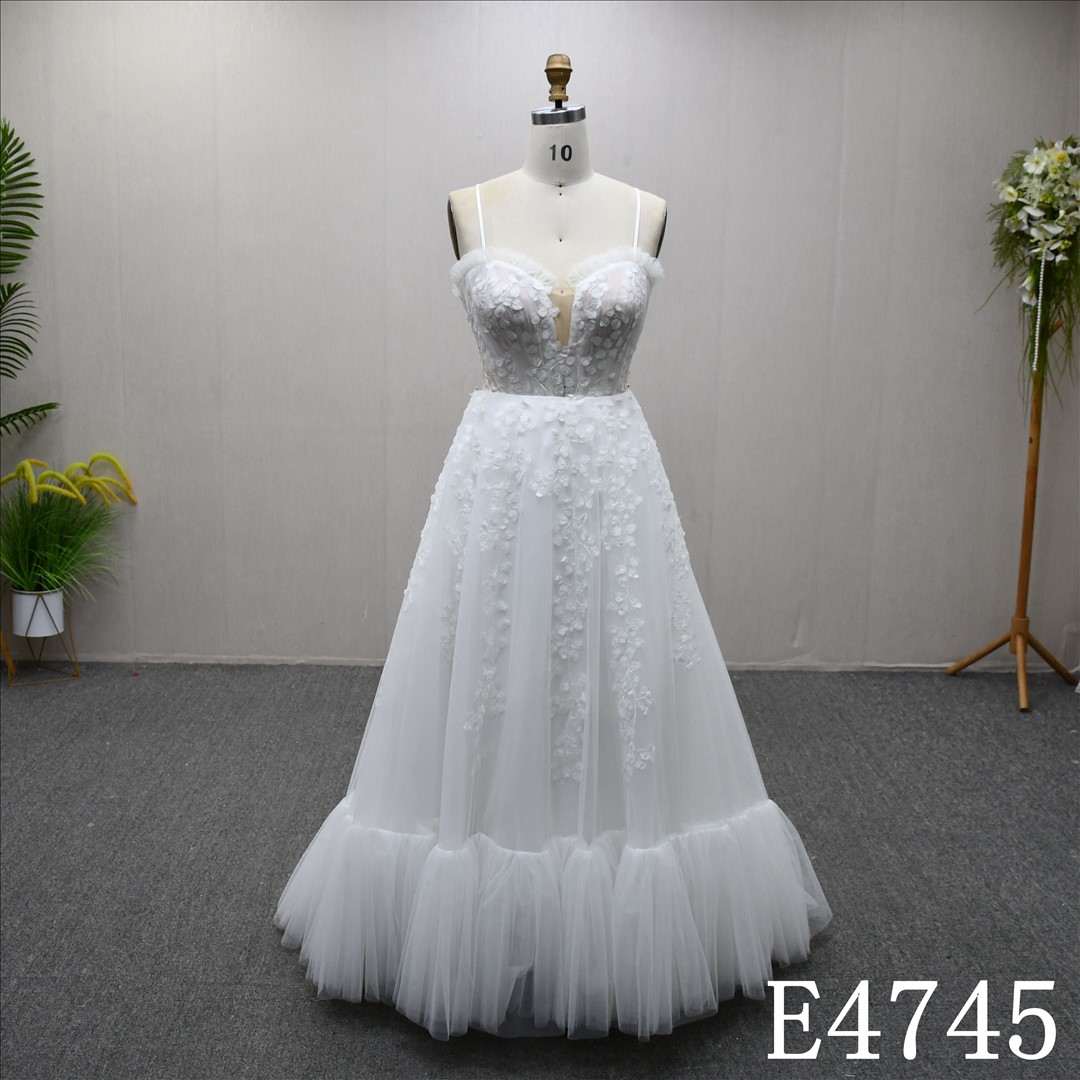 Bridal Dress Factory  A-lined  Sweetheart neckline Simple dress features Lace