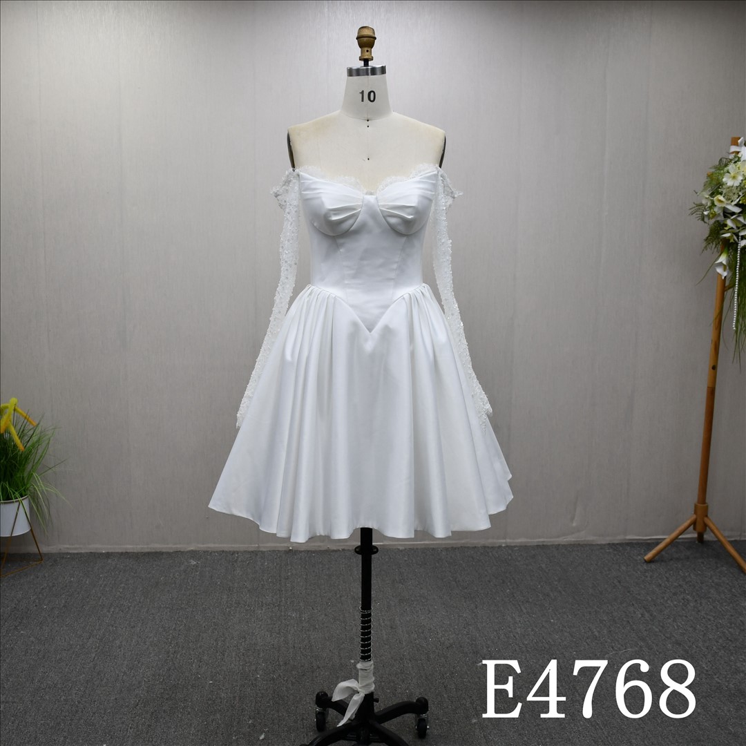 Bridal Dress Factory  A-lined  V-neck   Simple dress features Lace