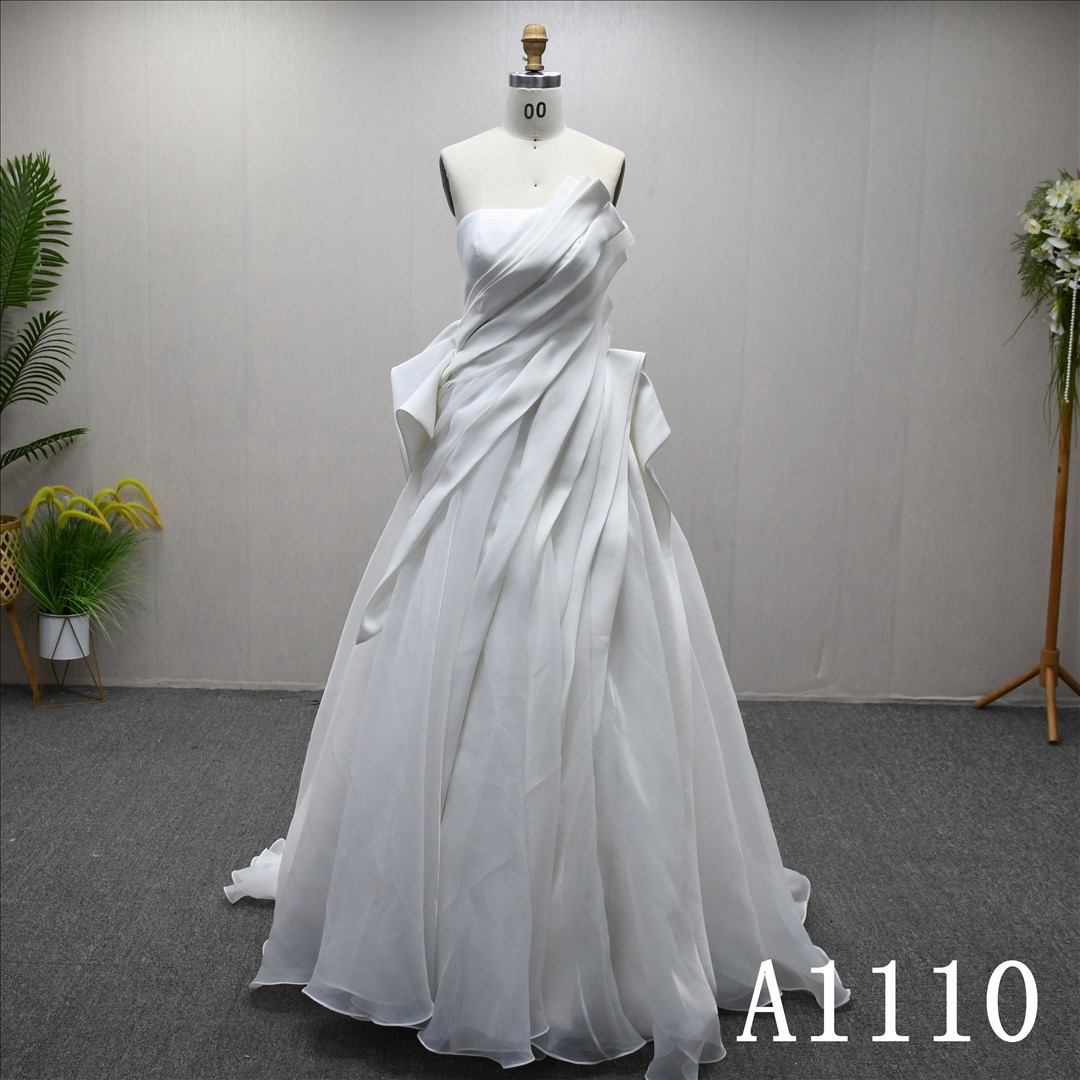 Guangzhou Bridal Gown Factory A line Dress Custom Made Bridal Gown