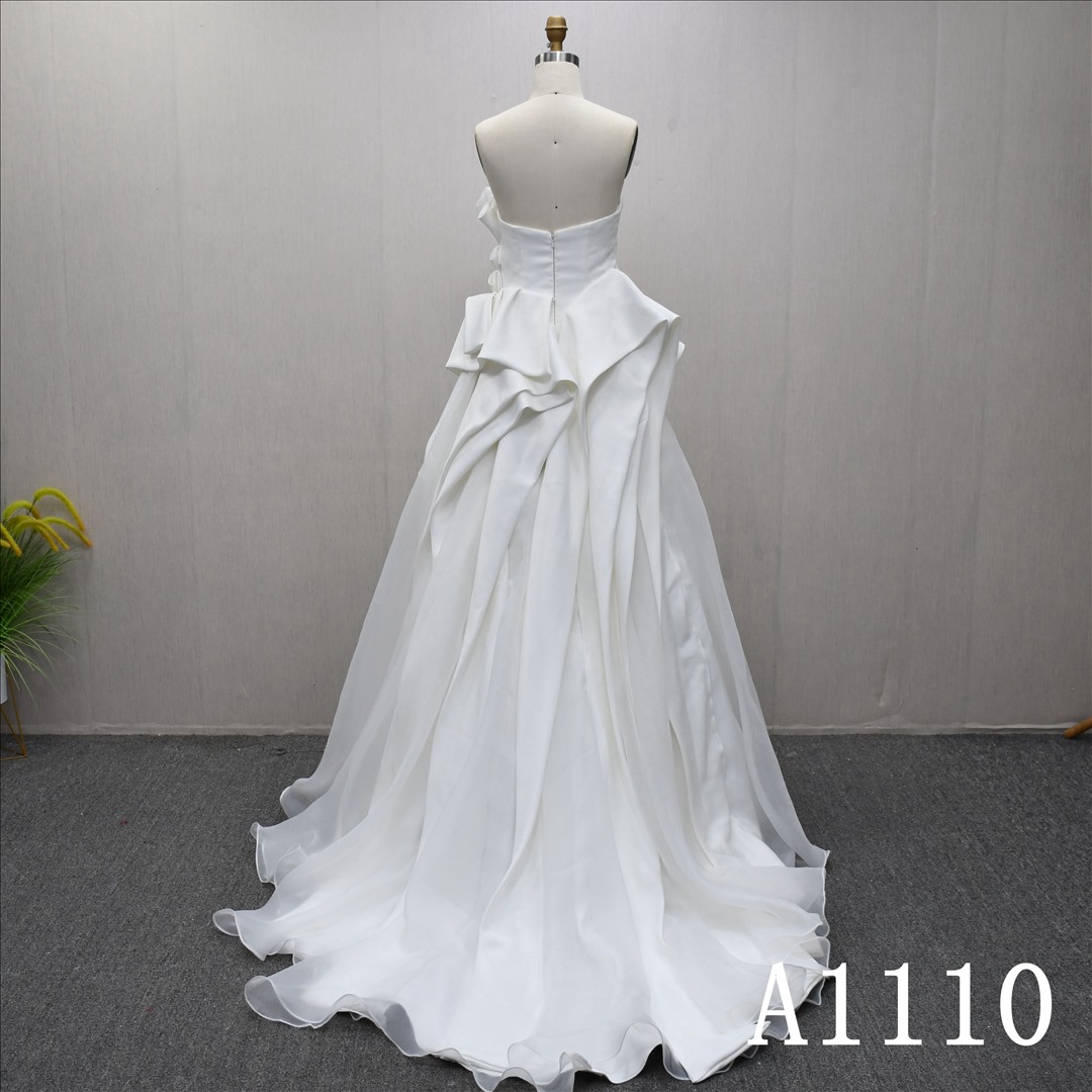 Guangzhou Bridal Gown Factory A line Dress Custom Made Bridal Gown