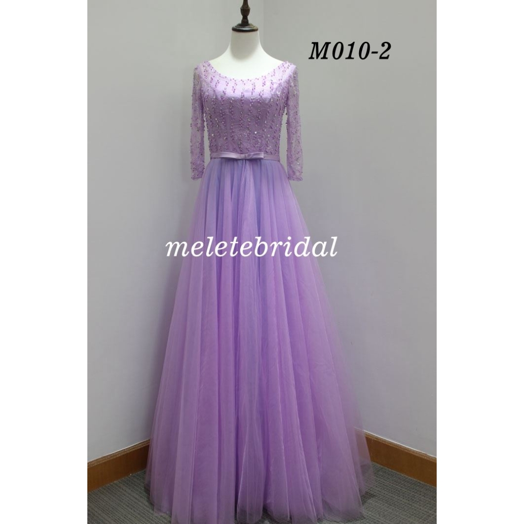 wholesale Price Long Sleeves Lace and Beading Evening Dress