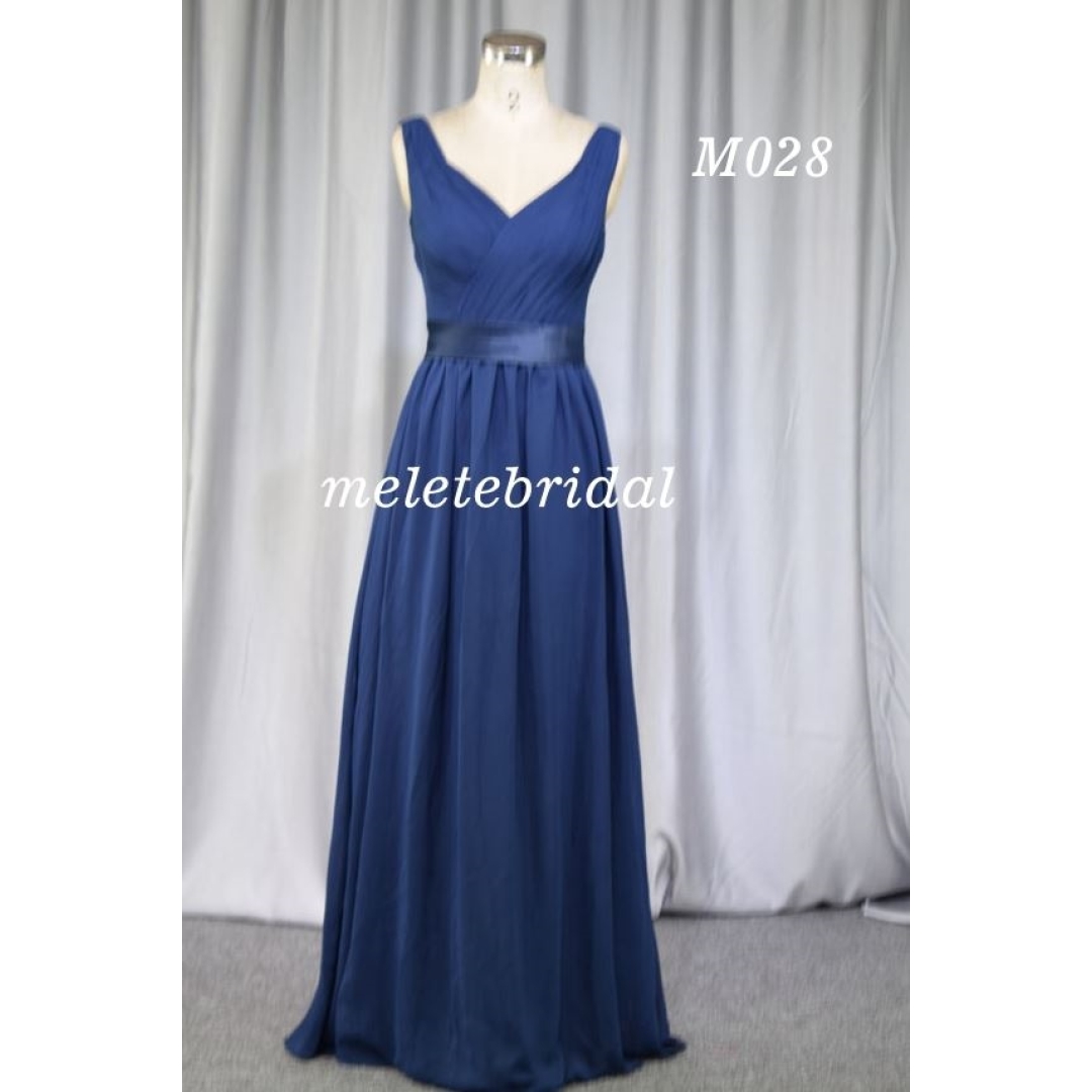 Guangzhou factory made wholesales price chiffon bridesmaid dress