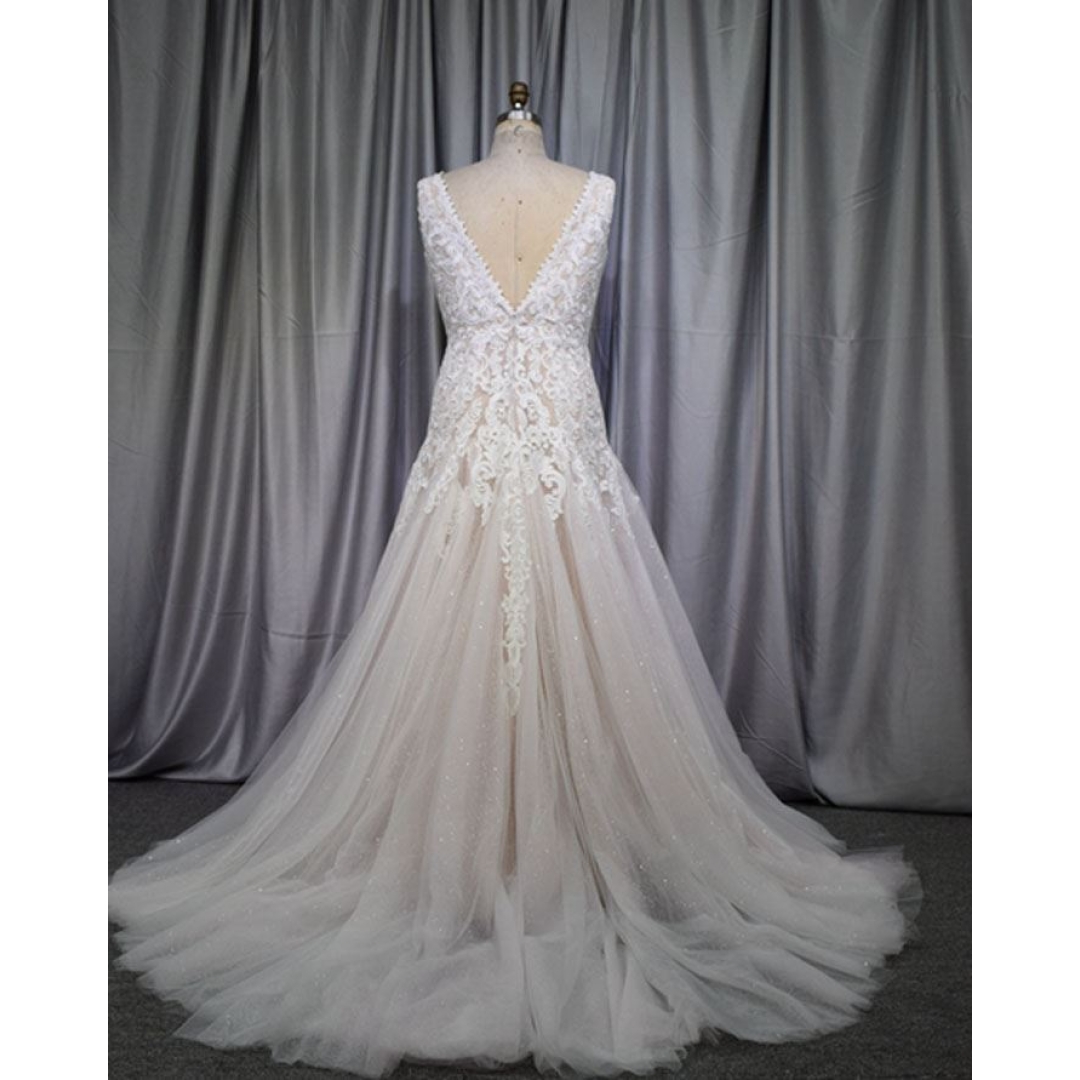 Wholesale price pink color plus size new design bridal gown