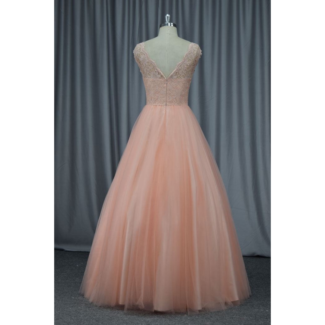 Wholesale price pink color cocktail dress floor length gown