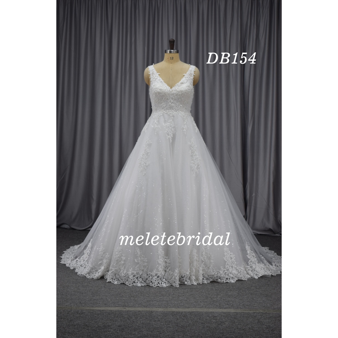 Lace design new arrival A line bridal gown