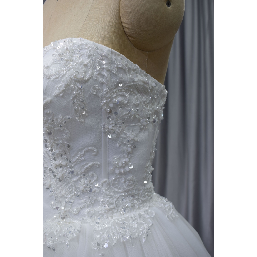 2020 new collection princess style wedding dress with cap sleeves bridal gown