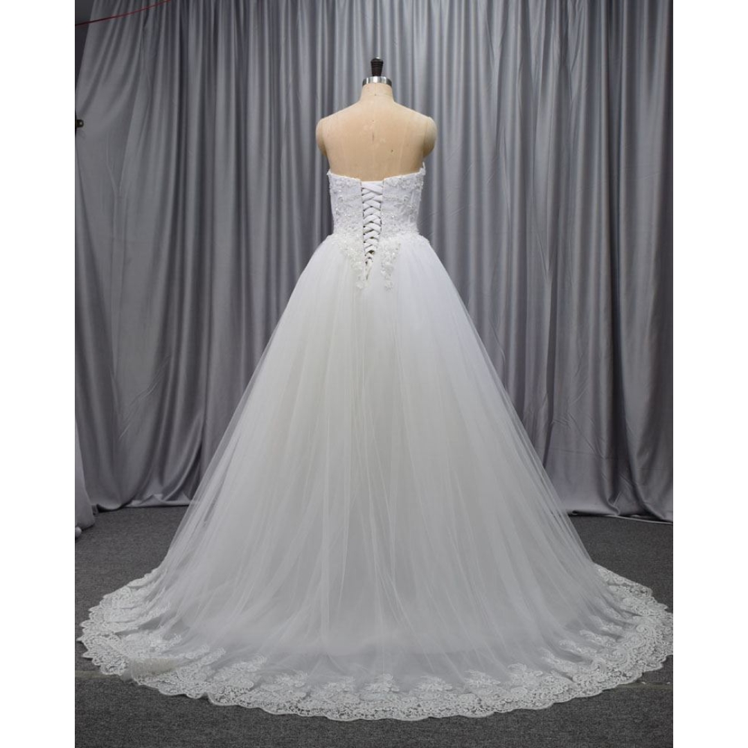 Lace with full beading bodice bridal gown 2020 new design wedding dress