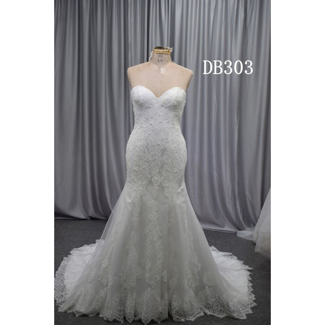 High quality mermaid wedding dress Lace with beading new design bridal gown