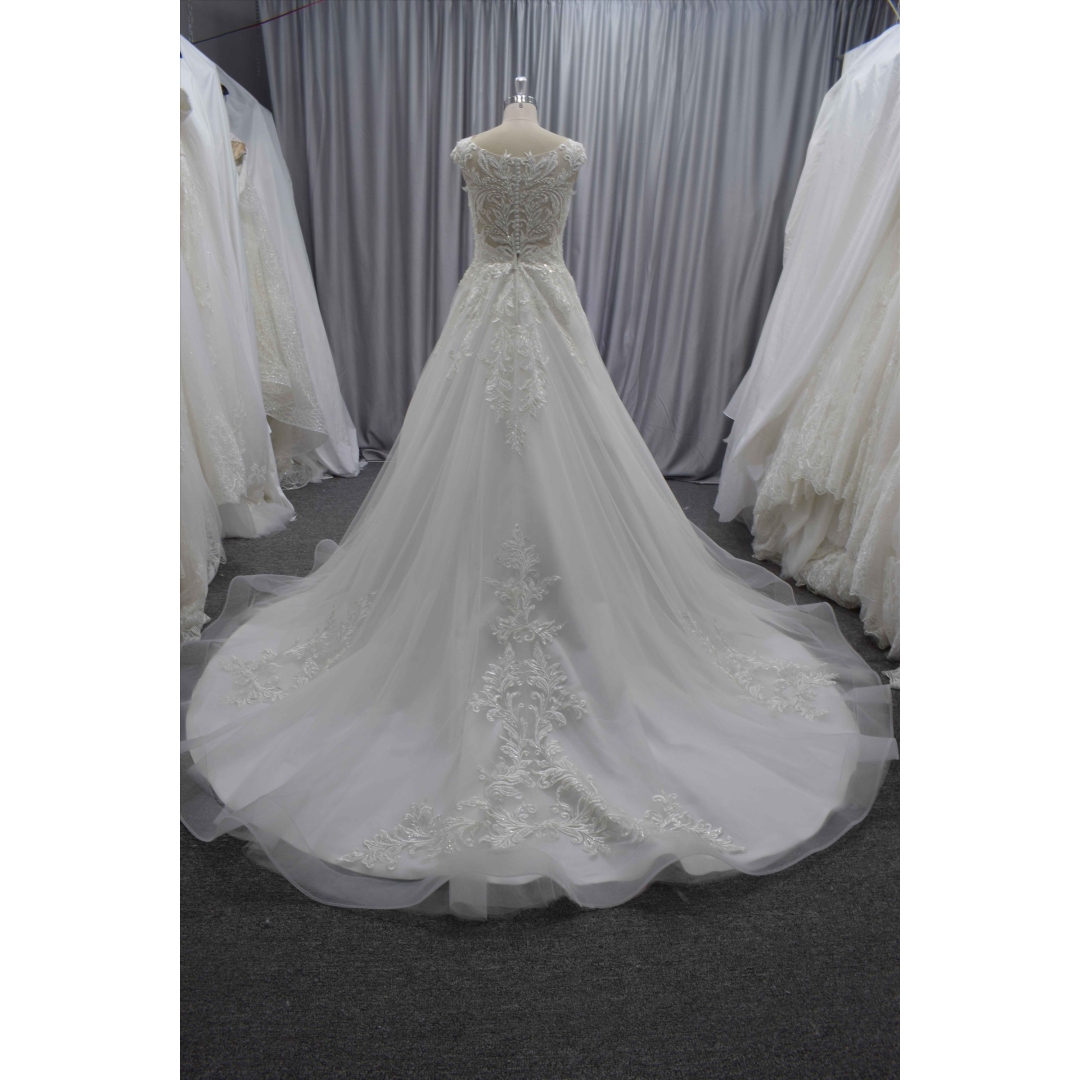 Heaving beading  A line wedding gown lovely design bridal dress