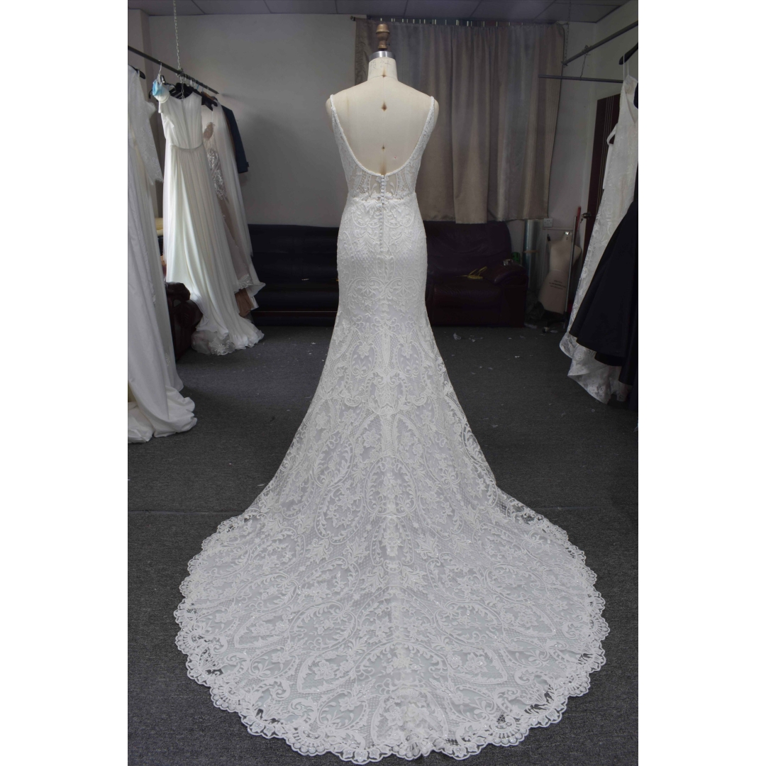 Gorgeous mermaid bridal gown hot sell wedding dress