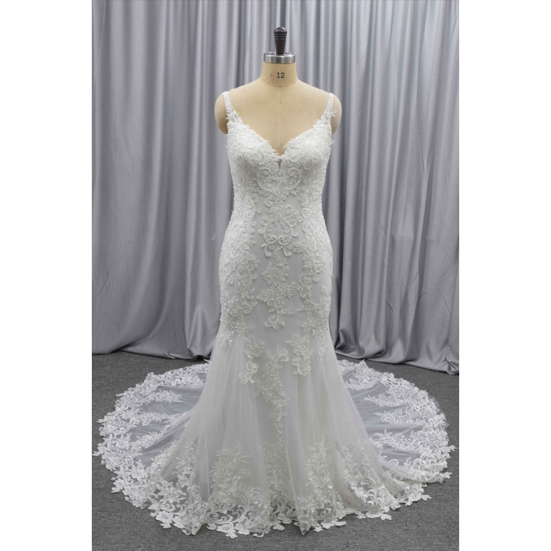 Sweetheart neckline low back classical wedding dress