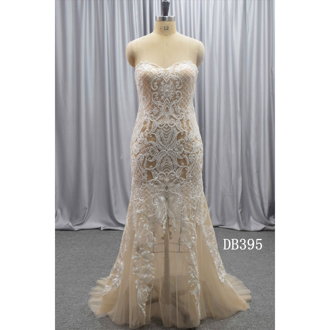 New Boho wedding dress illusion back boho bridal gown