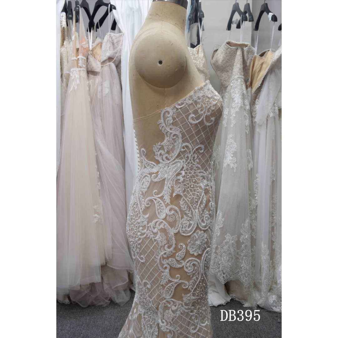 New Boho wedding dress illusion back boho bridal gown
