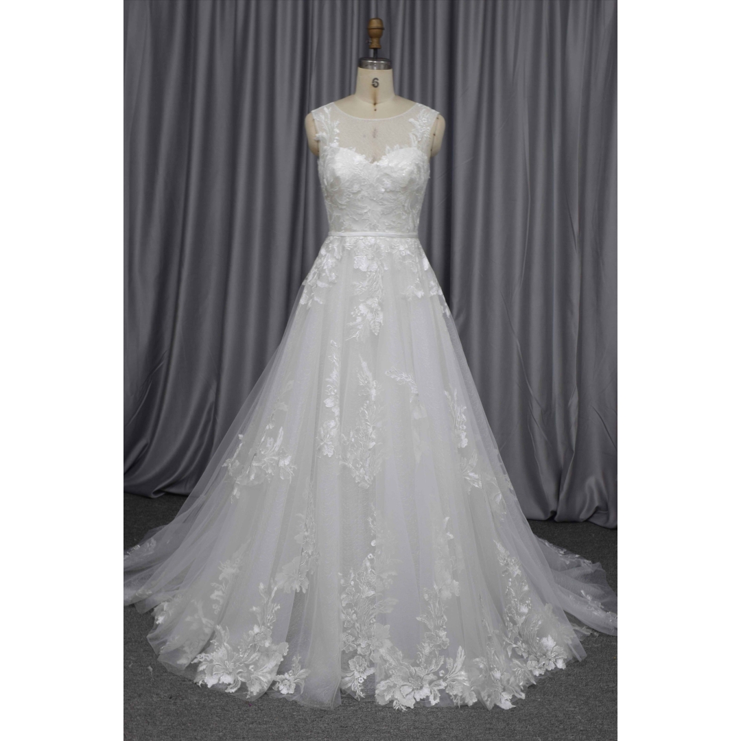 A line wedding dress new design in stock