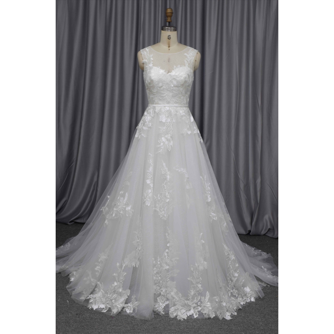 A line wedding dress new design in stock