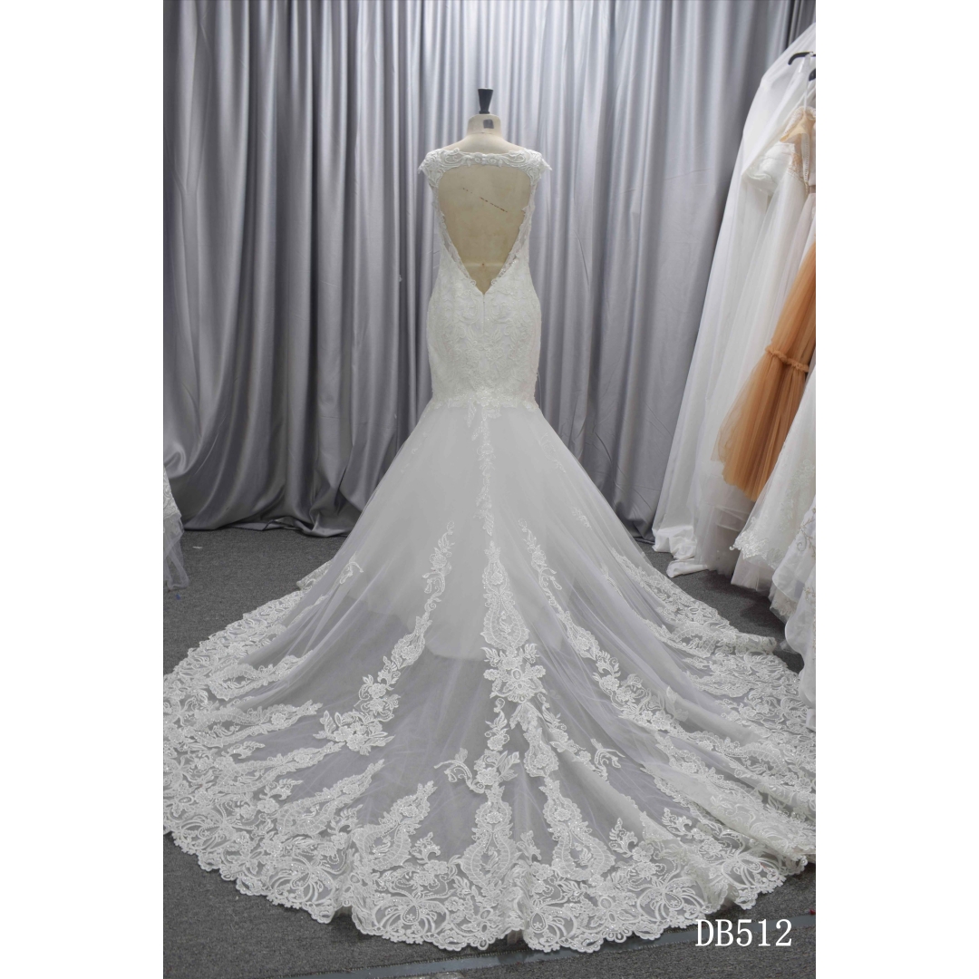 Mermaid style wholesale wedding dress with nice lace