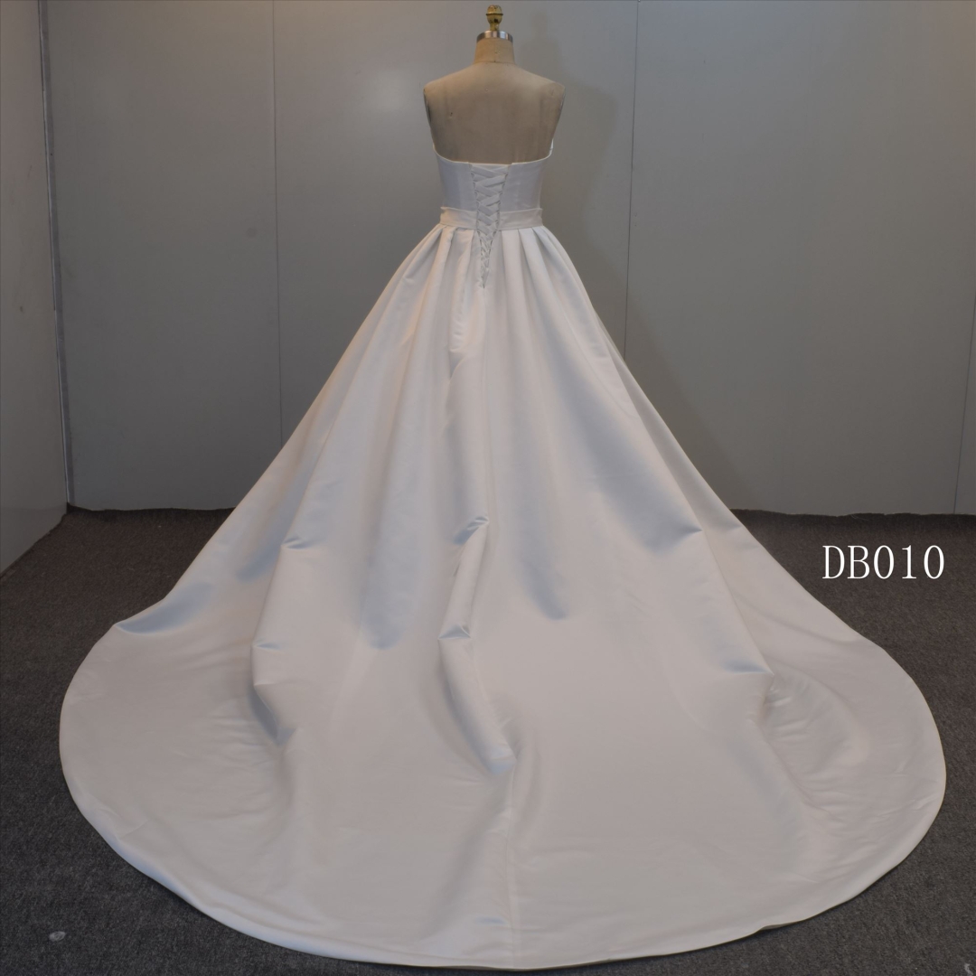 Modern Style Satin bridal gown whole sell price wedding dress