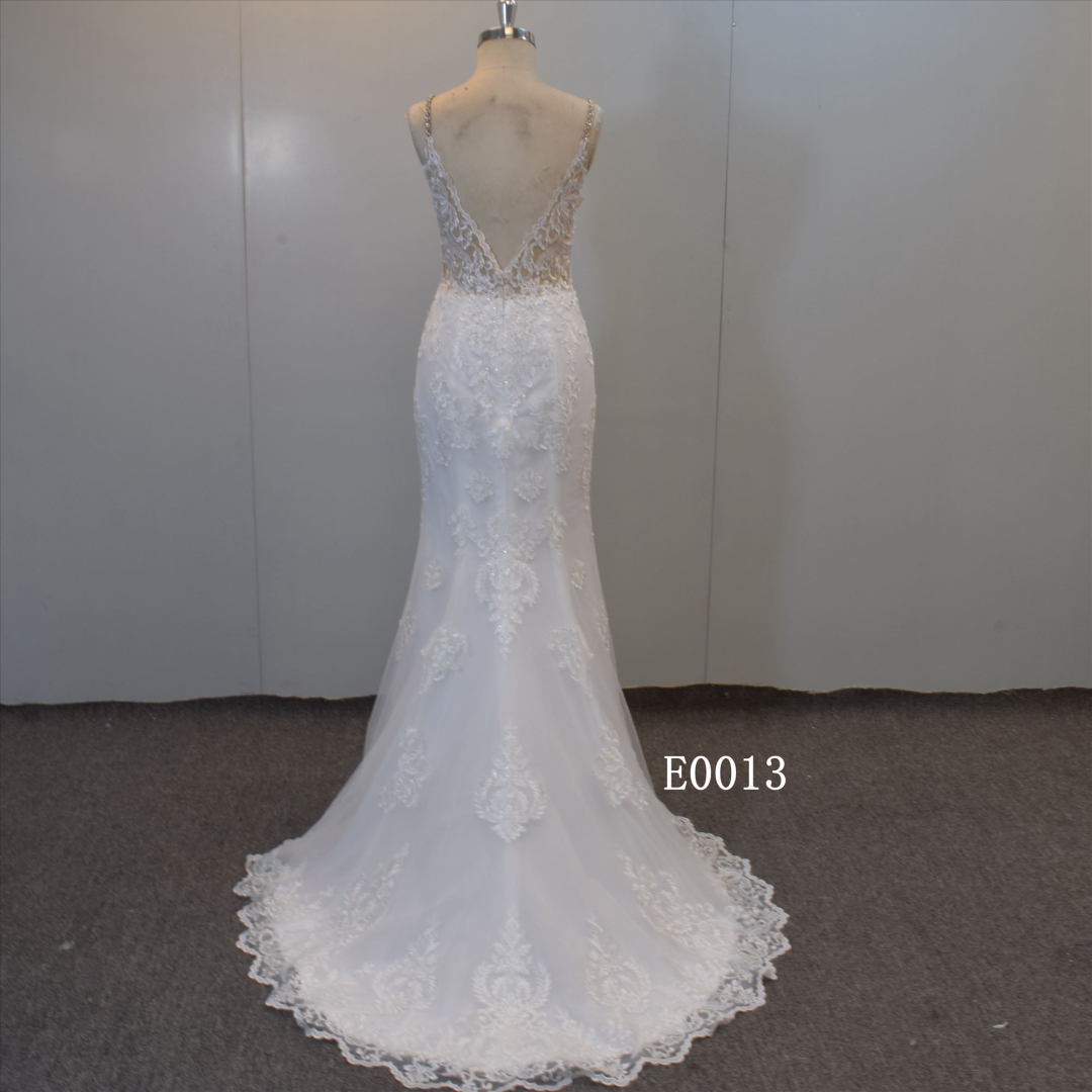 Mermaid Bridal Gown Made in Cuangzhou Wedding dress Factory With A Detachable Train Bridal Dress