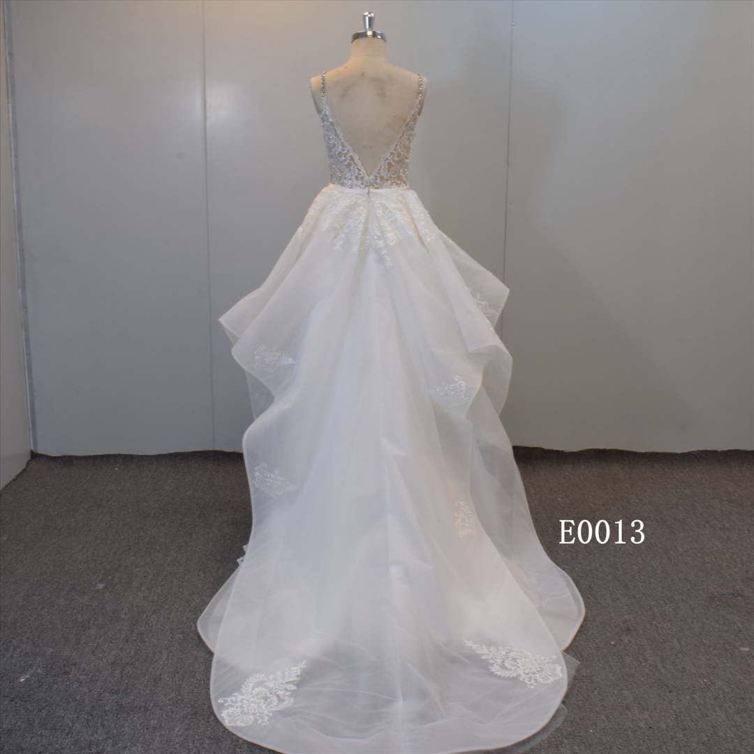 Mermaid Bridal Gown Made in Cuangzhou Wedding dress Factory With A Detachable Train Bridal Dress