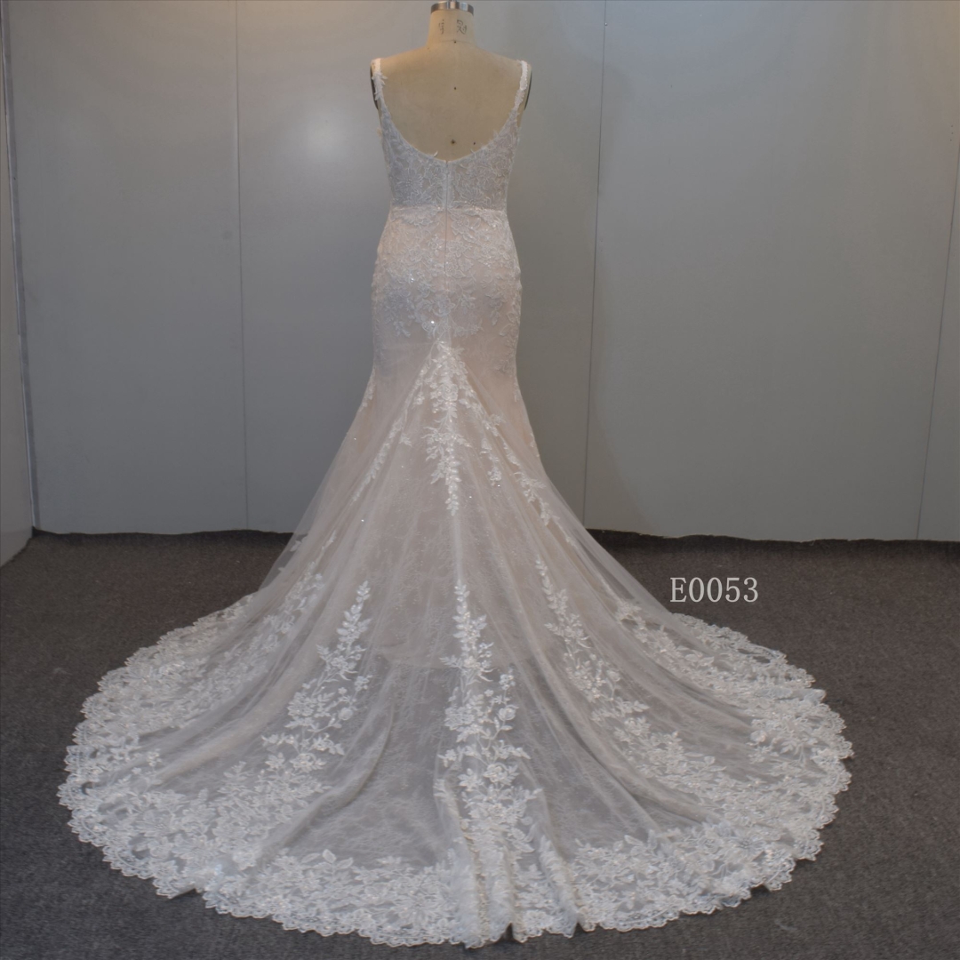 Straps Mermaid Bridal Gown Whole Sell  Bridal Dress Made In Guangzhou