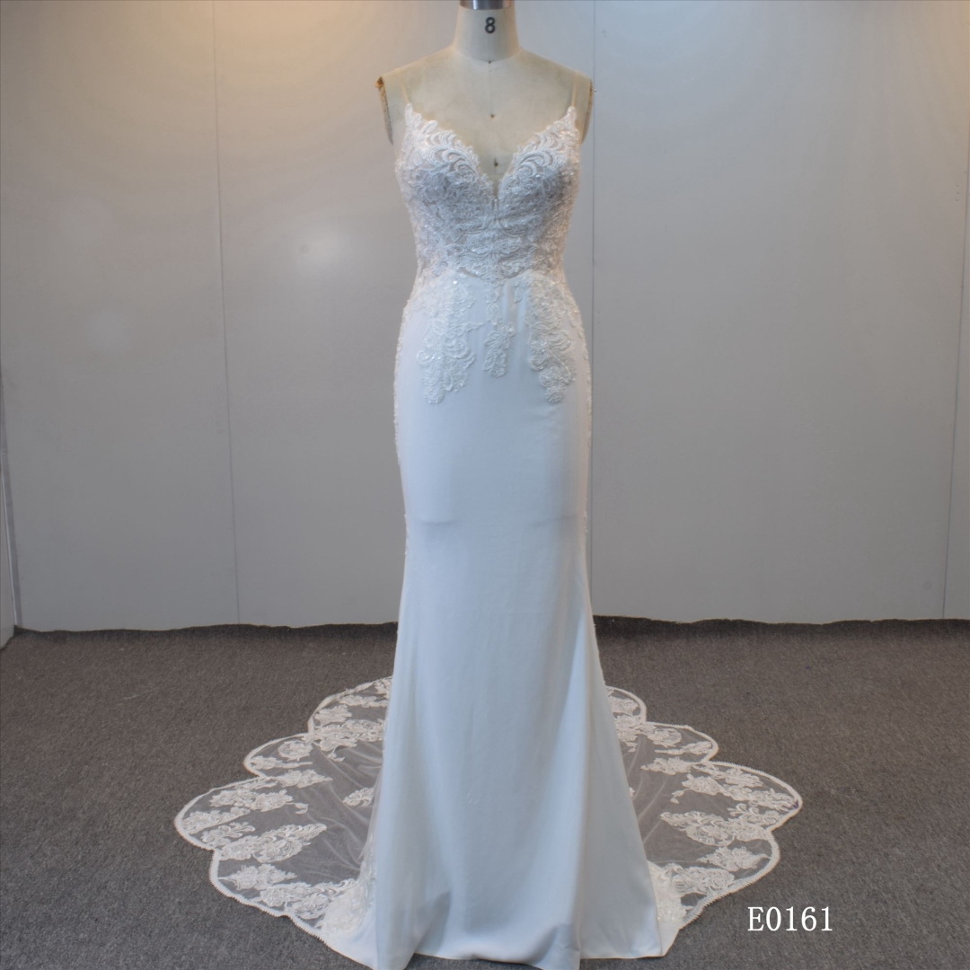 Spaghetti Straps Wedding Gown Mermaid Bridal gown For Wholesale