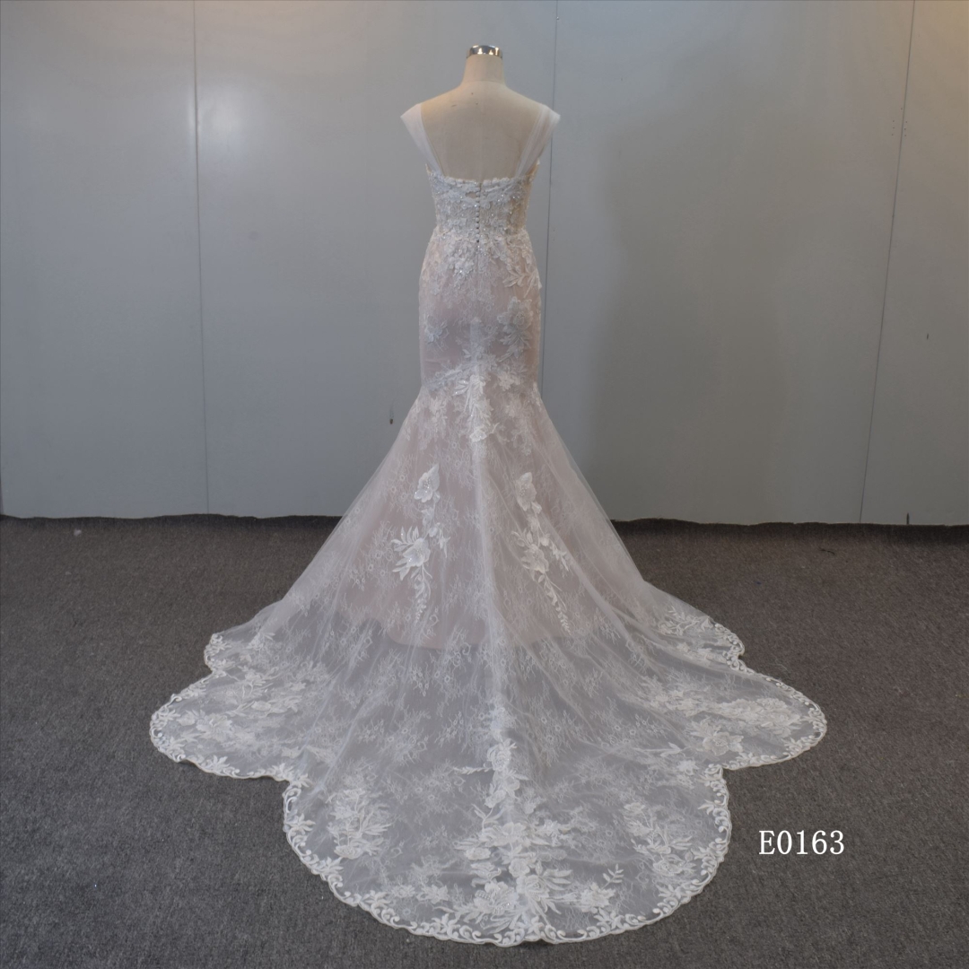 Off shoulder Wedding Dress Bridal Dress Custom Made Mermaid Wedding Gown