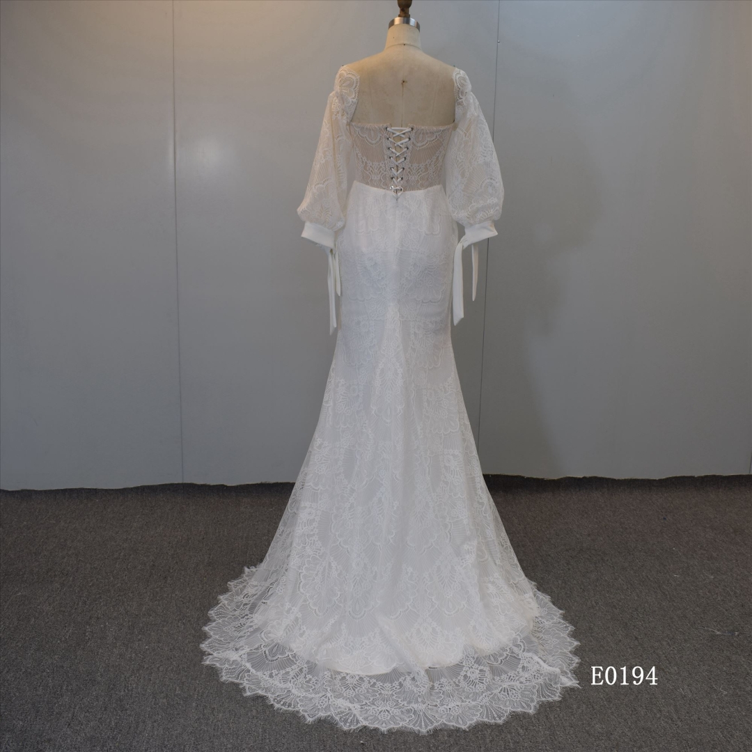 Long Sleeves Bridal Gown  Mermaid Wedding Gown For Women