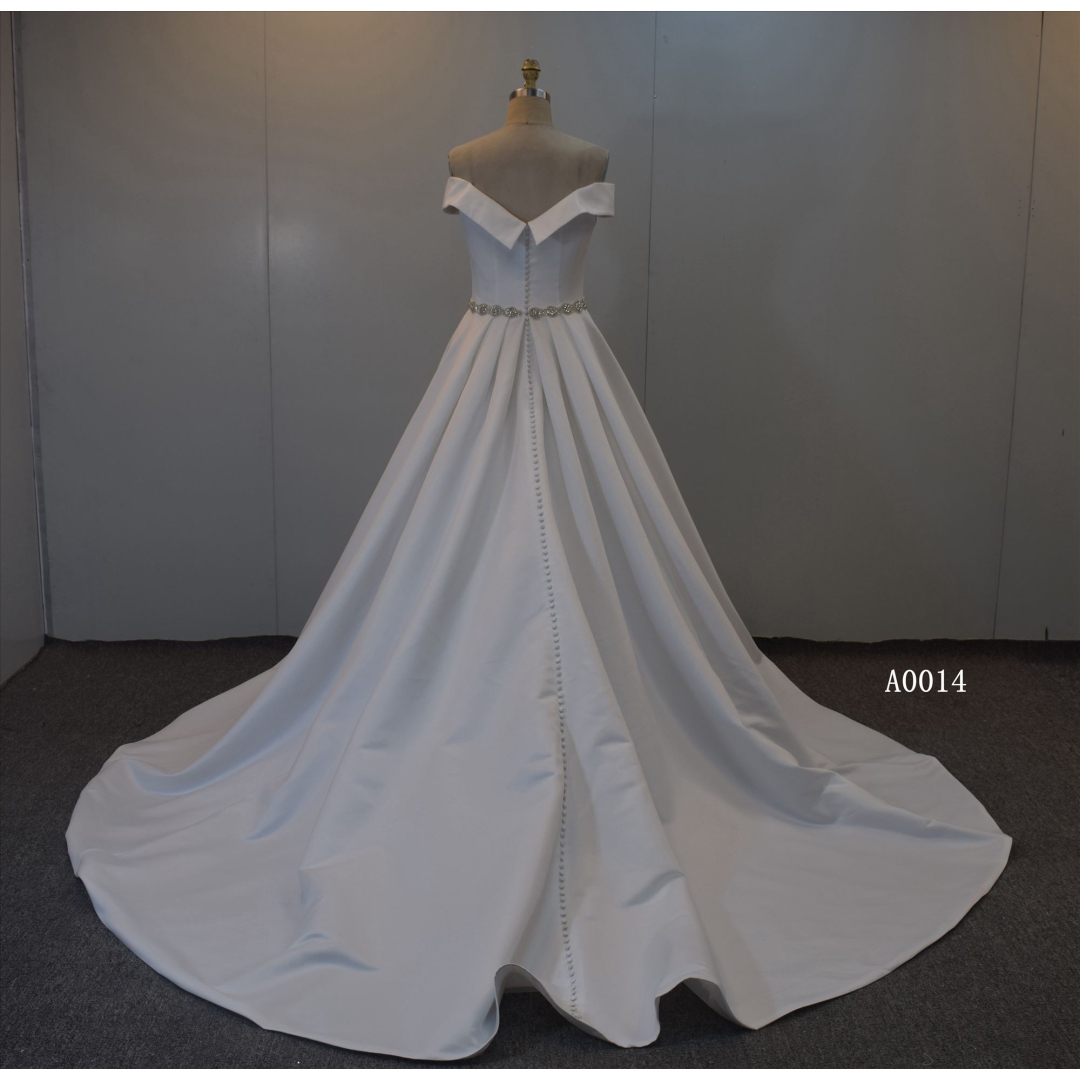 3D satin Bridal Gown Ball Gown Wedding Dress For Women