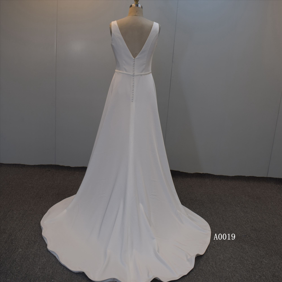 Sleeveless Wedding Dress Bridal Dress Custom Made A-line Wedding Gown