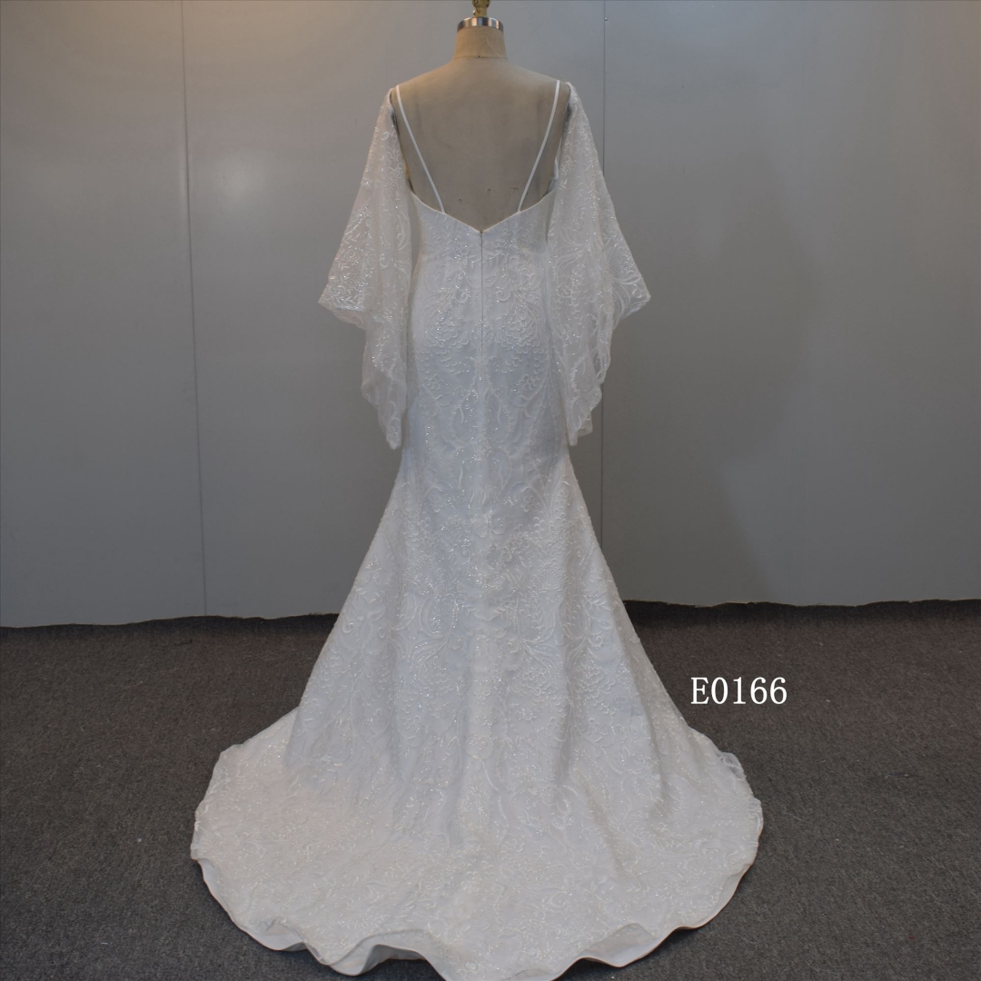 Sheath Bridal Dress With Sleeves Wedding Dress From China