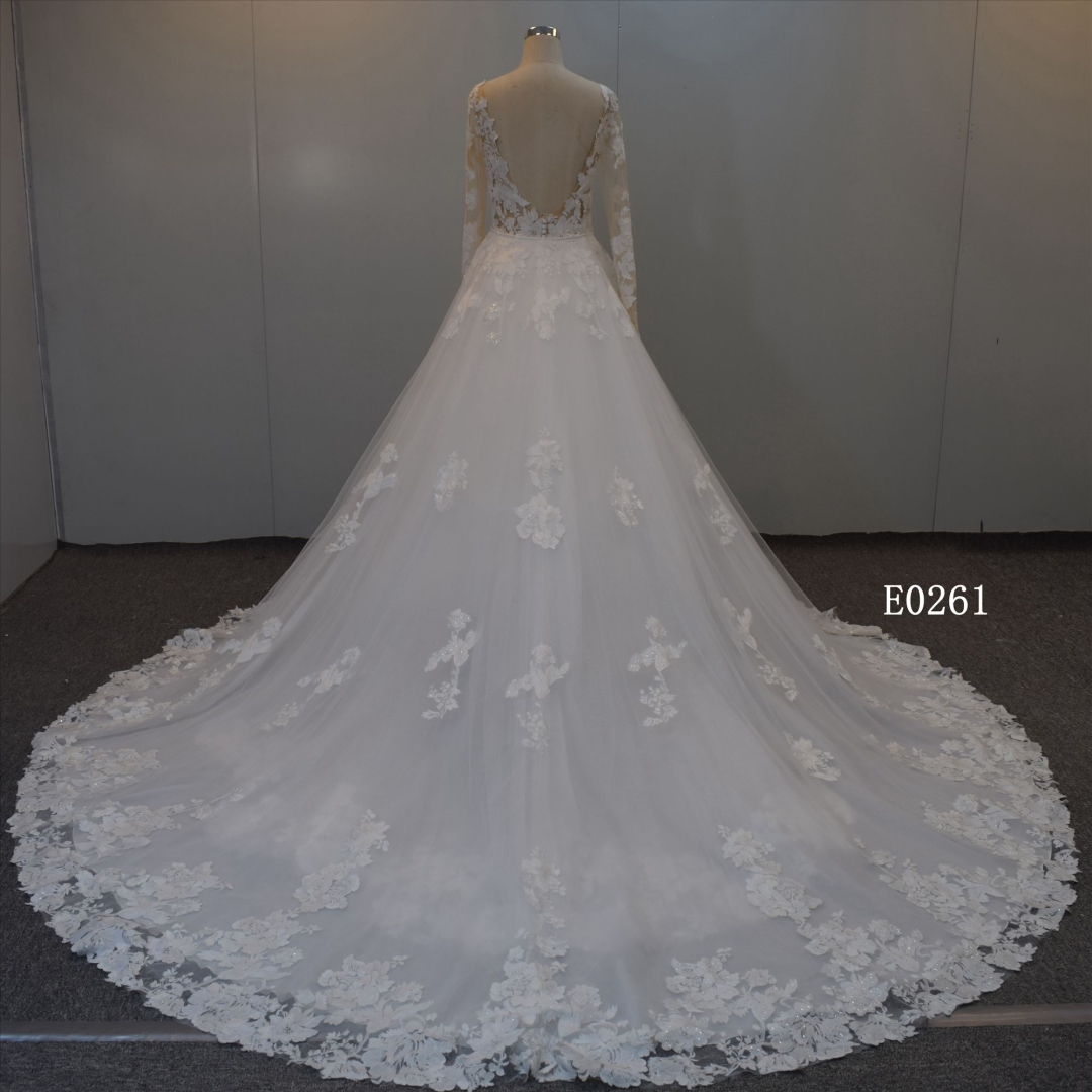 2021 Ball Gown Bridal Dress With Long Sleeves Wedding Dress From China