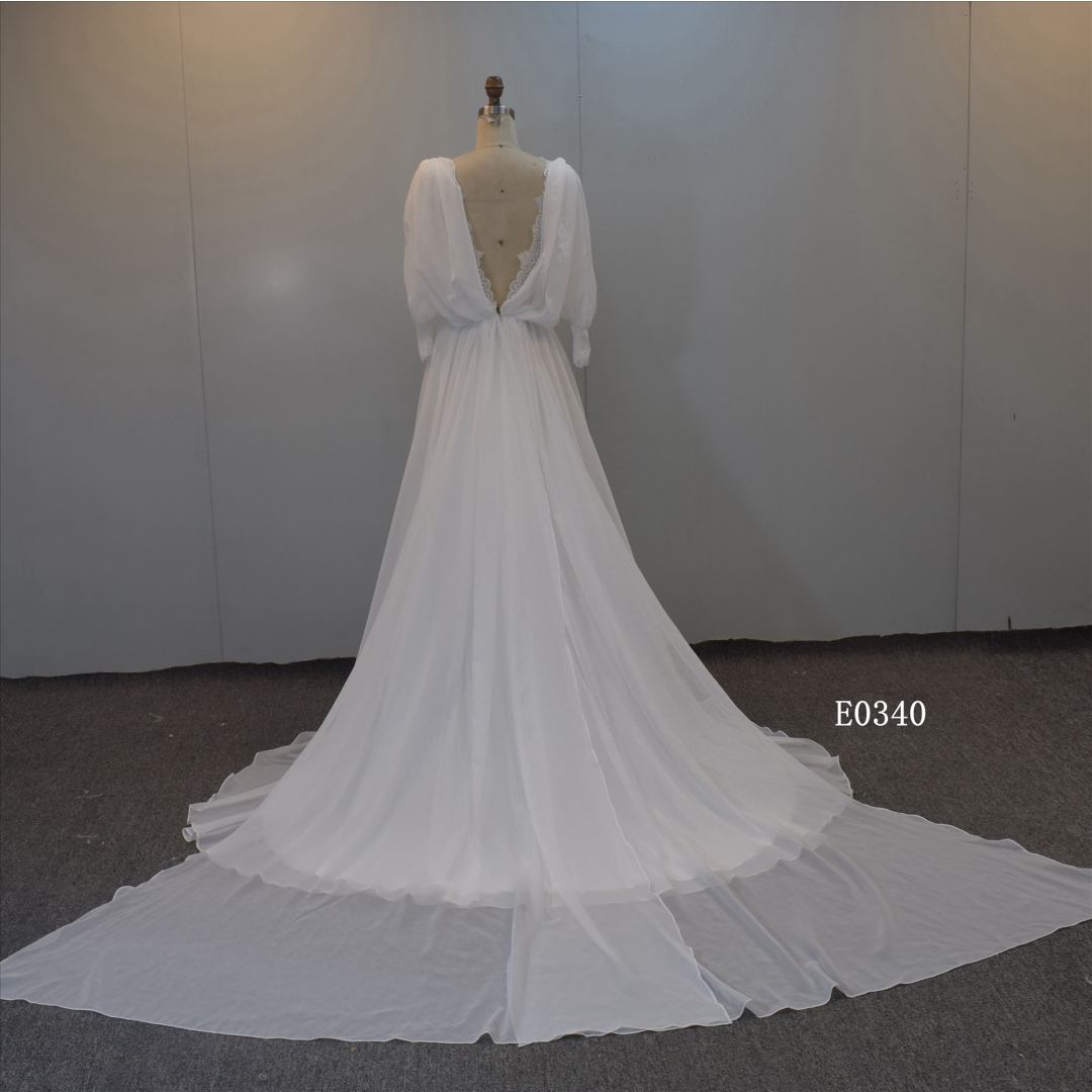 2021 New Square Neckline White Simple Wedding Evening Dress