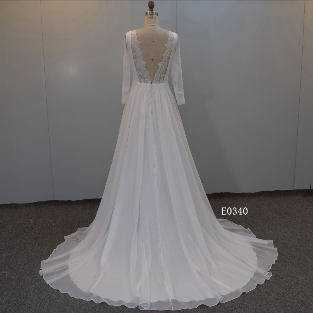 2021 New Square Neckline White Simple Wedding Evening Dress