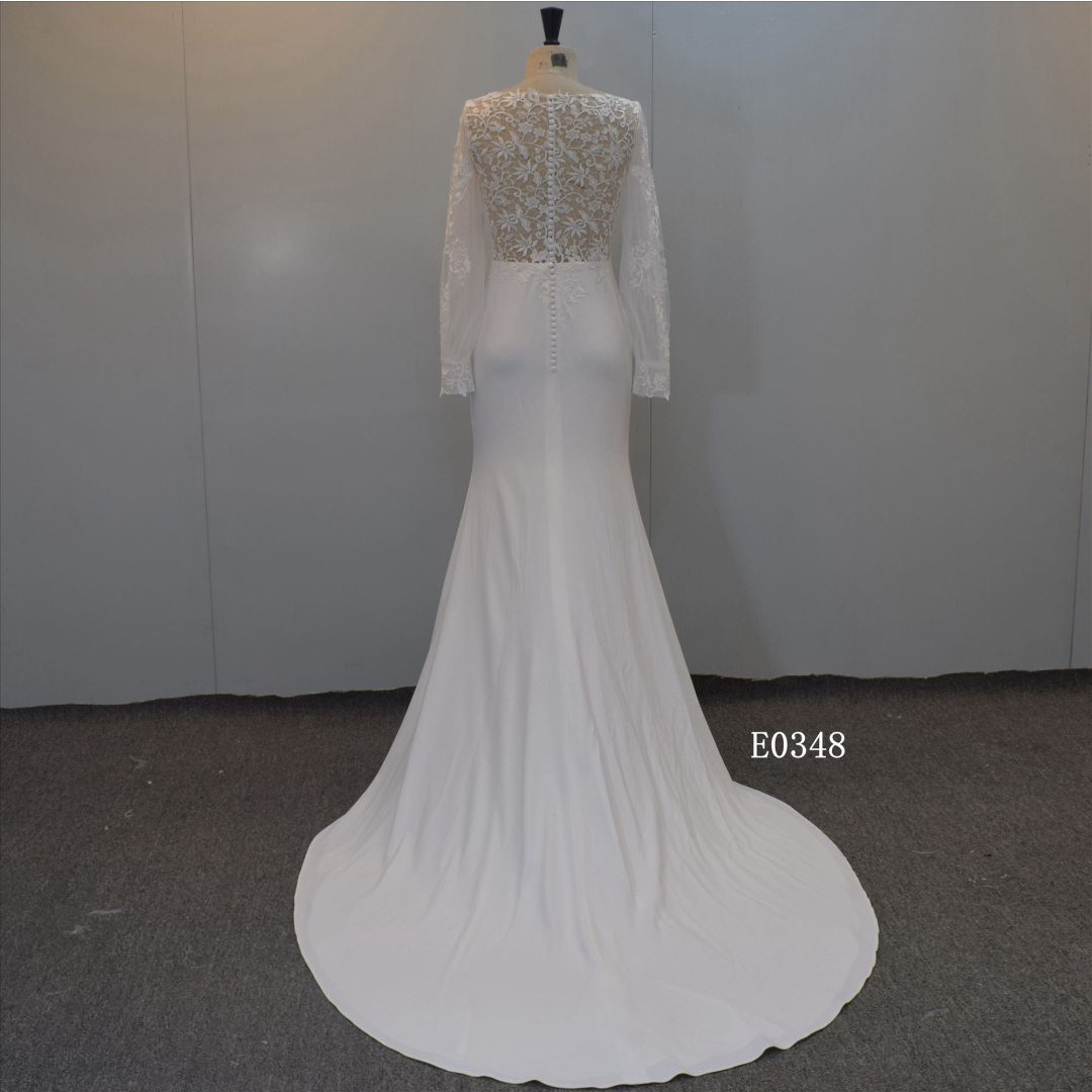 Crepe New Fashion Mermaid Wedding Dress