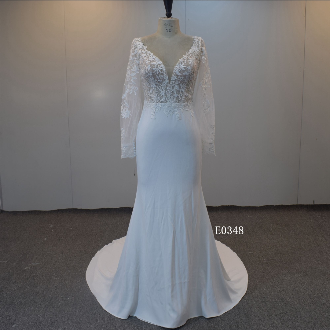 Crepe New Fashion Mermaid Wedding Dress