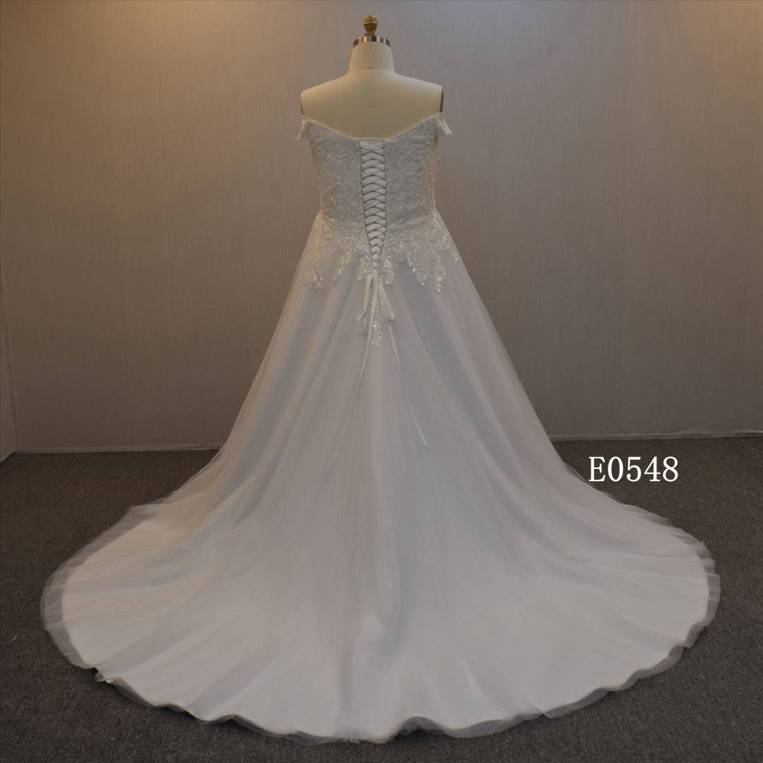 Customized Plus Size  A Line Wedding With Off Shoulder For Women Wedding Wedding Dress