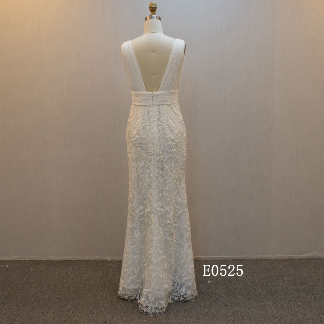 Sexy Deep V  Mermaid Bridal Dress Wedding Dress For Wholesale In Guangzhou