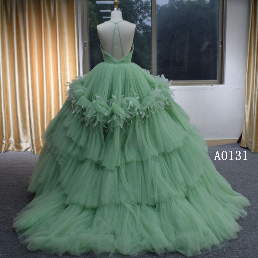 Ball Gown Wedding Dress With Feather Evening dress In Guangzhou