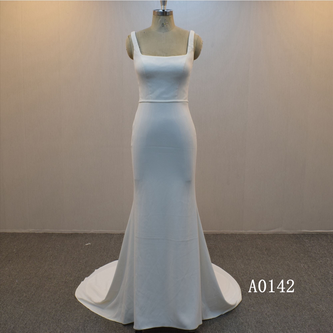 2022  Crepe Sleeves  Mermaid Dress  Wedding Dress For Women